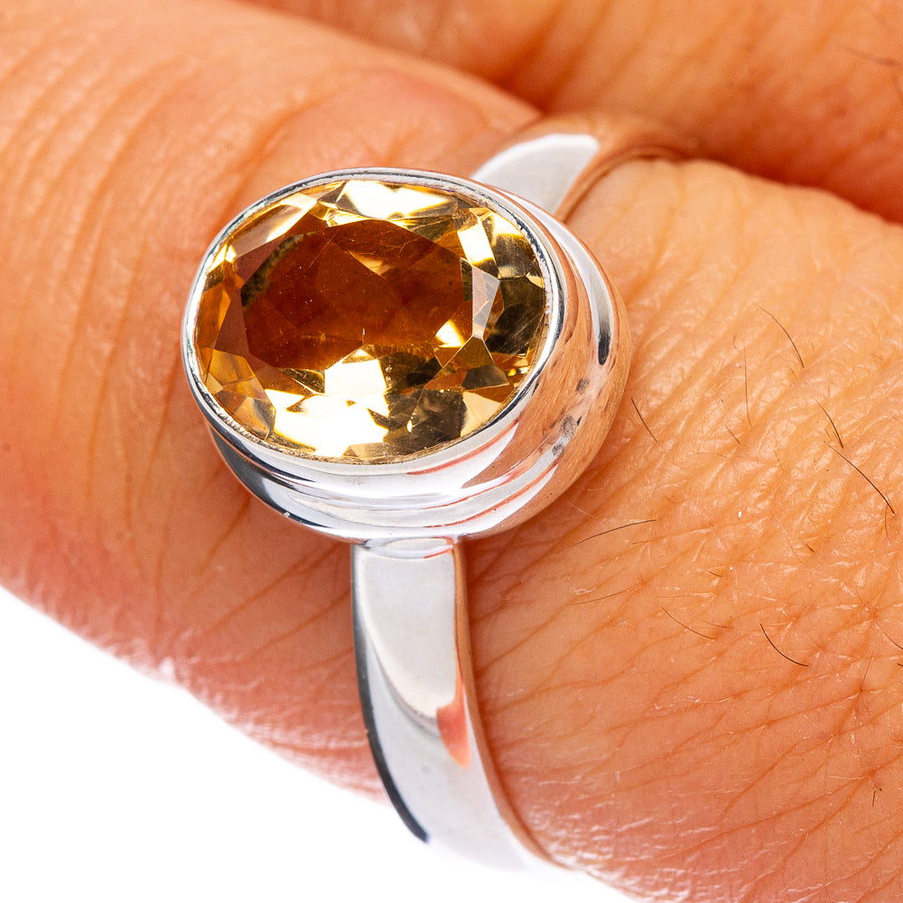 Faceted Citrine Ring Size 8.75 (925 Sterling Silver) R146382