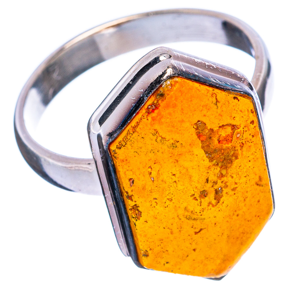 Bumble Bee Jasper Ring Size 8.5 (925 Sterling Silver) R4938