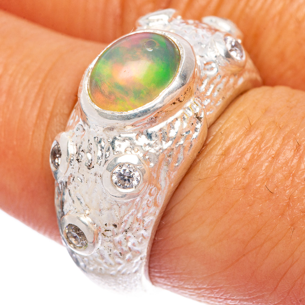 Rare Ethiopian Opal Ring Size 7.75 (925 Sterling Silver) R146033