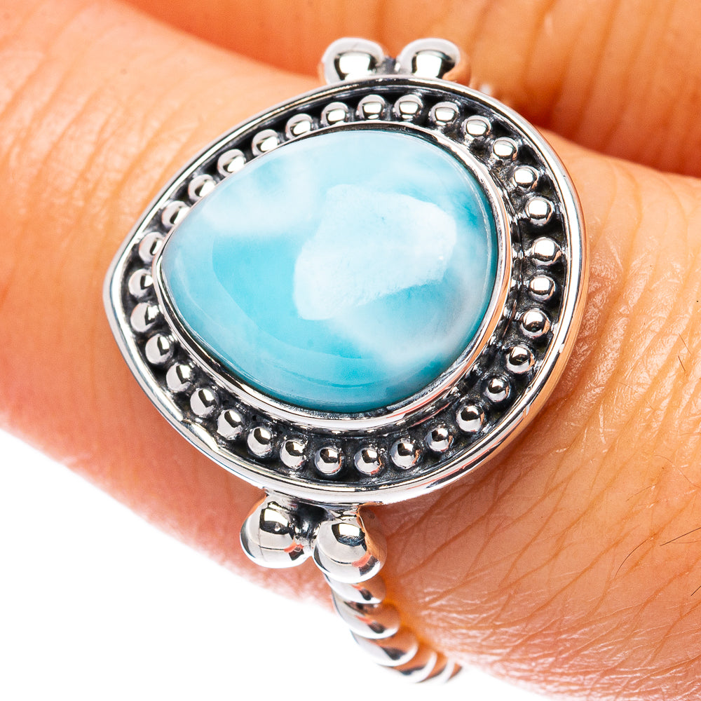Asc Premium Larimar Ring Size 8 (925 Sterling Silver) R3503