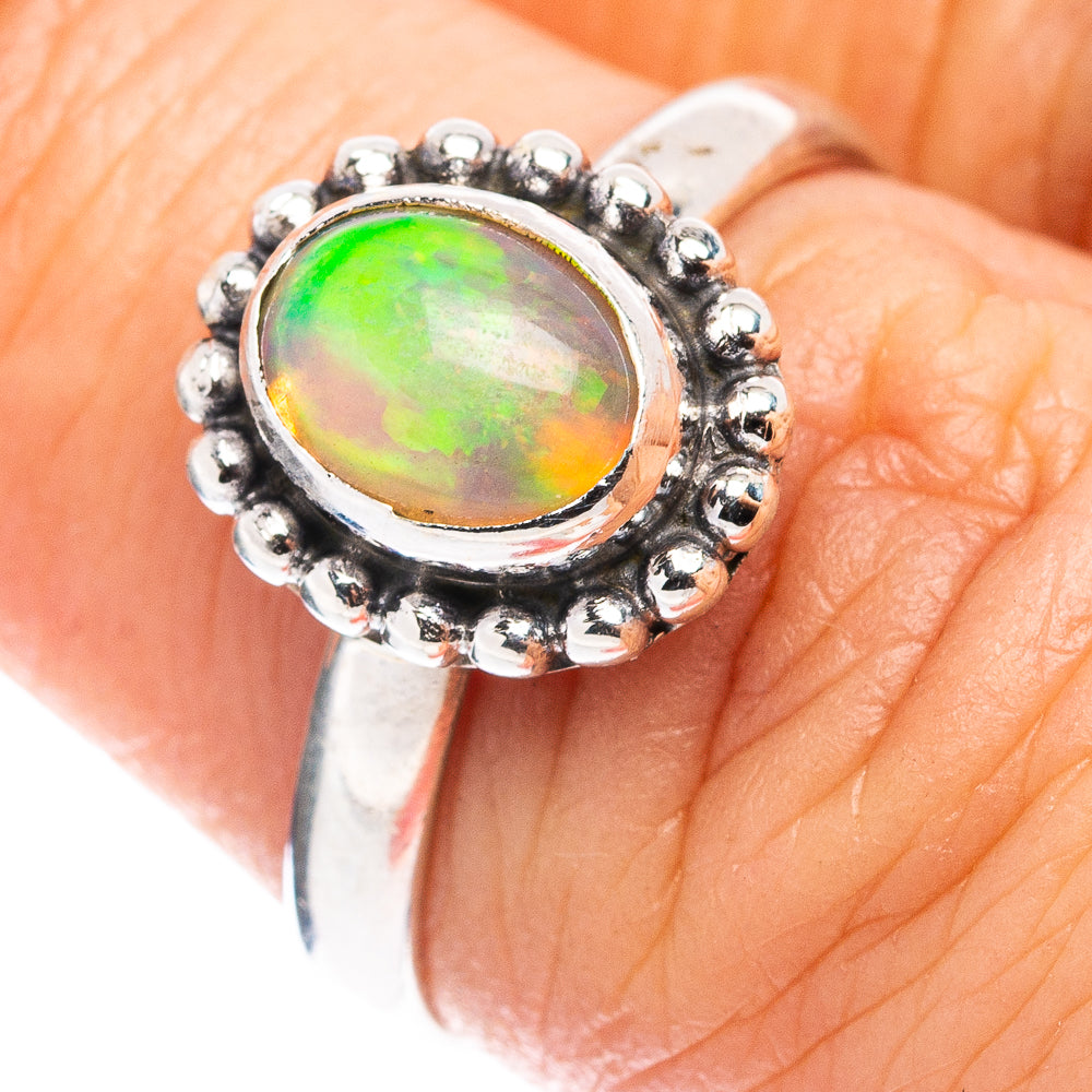 Rare Ethiopian Opal Ring Size 6.5 (.925 Sterling Silver)