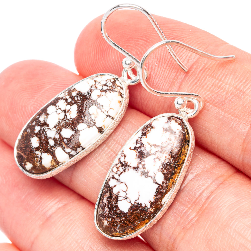 Wild Horse Jasper Earrings 1 3/8" (925 Sterling Silver) E1274