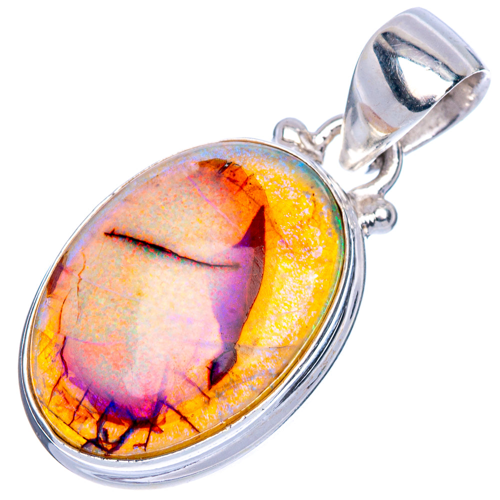 Rare Sterling Opal Pendant 1 1/8" (925 Sterling Silver) P41581