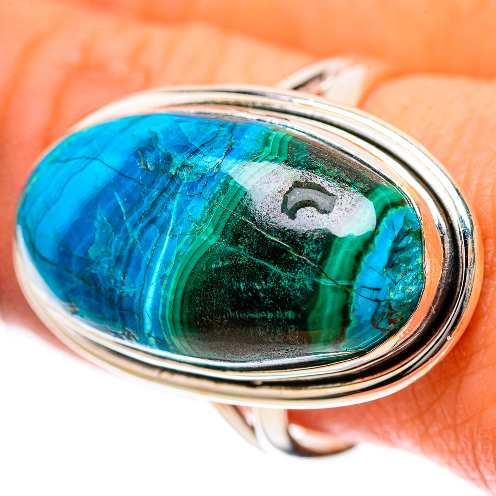 Malachite In Chrysocolla Ring Size 9.75 (925 Sterling Silver) RING139066