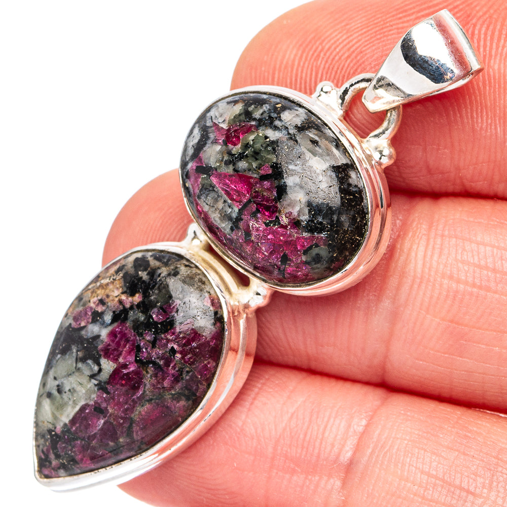 Eudialyte Pendant 1 3/4" (.925 Sterling Silver)