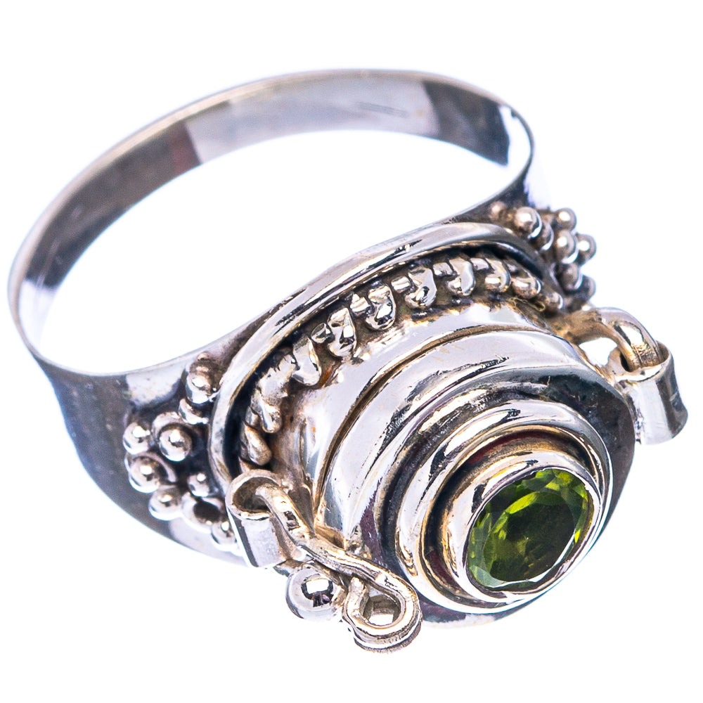 Peridot Poison Ring Size 7 (.925 Sterling Silver)