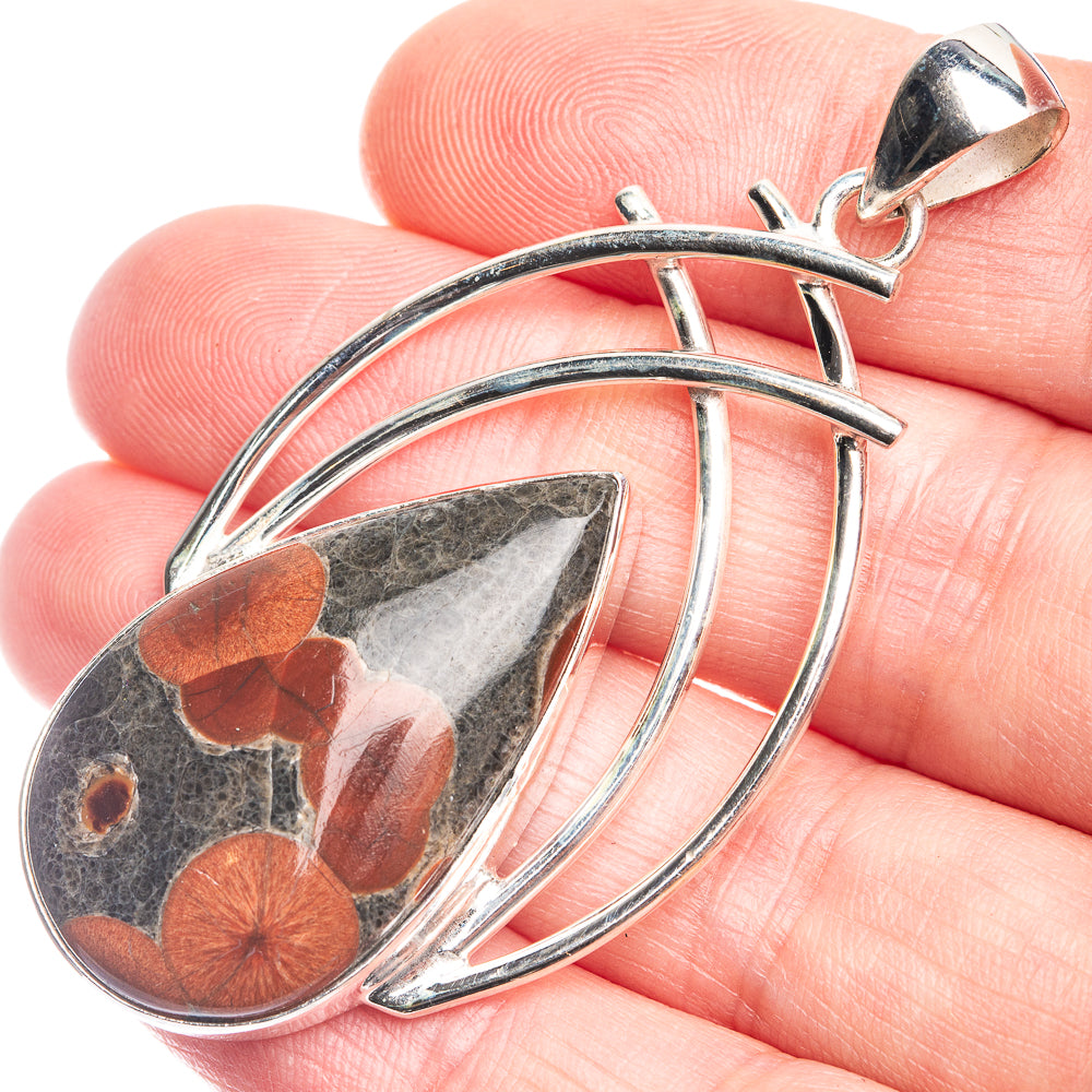 Poppy Jasper Pendant 2 1/4" (925 Sterling Silver) P39345