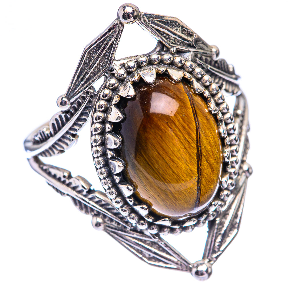 Tiger Eye Ring Size 9.25 (925 Sterling Silver) R140515