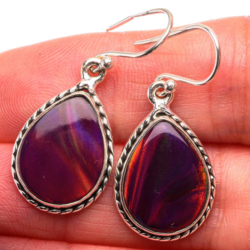 Aura Opal Earrings 1 3/8" (925 Sterling Silver) EARR432158