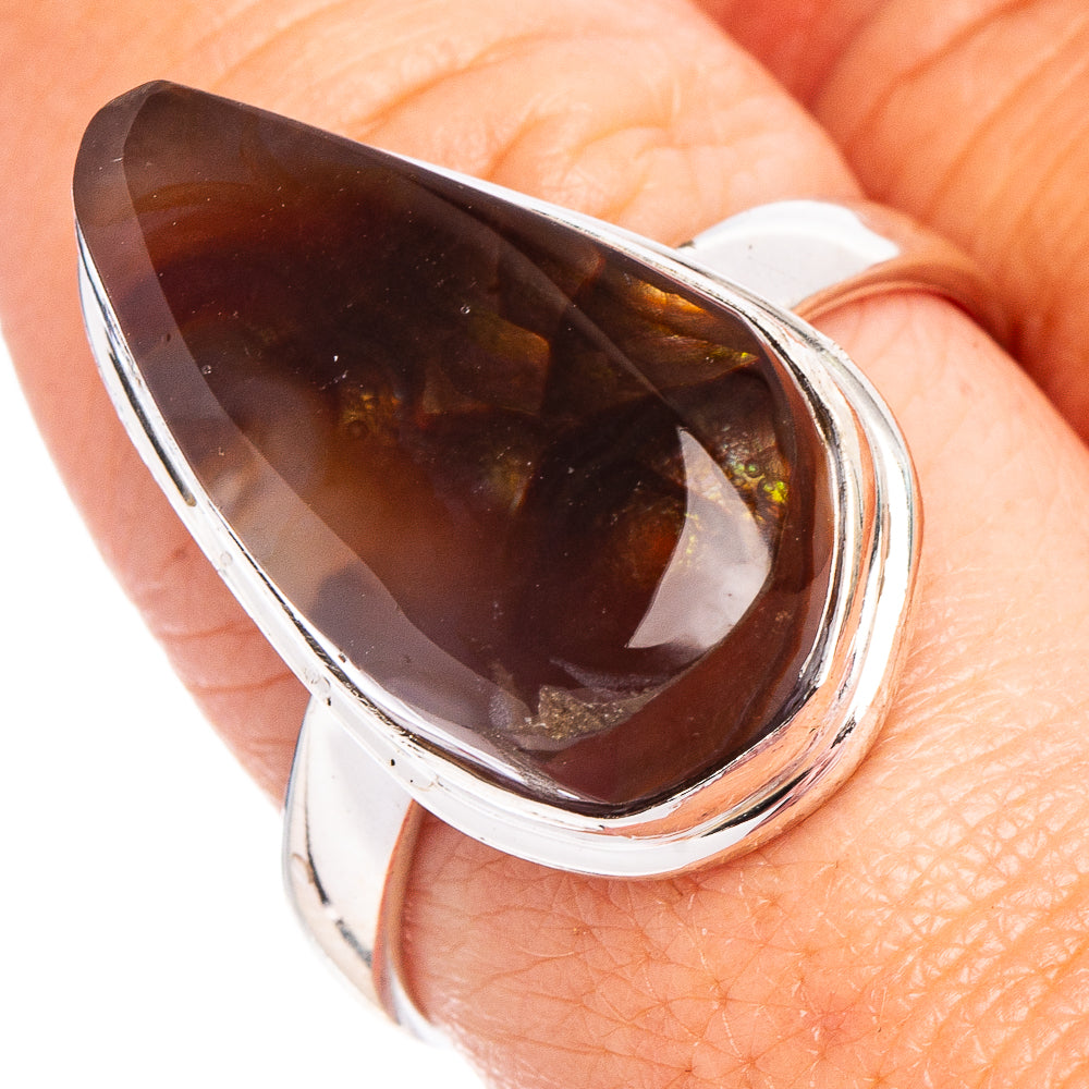 Rare Mexican Fire Agate Ring Size 9.75 (.925 Sterling Silver)