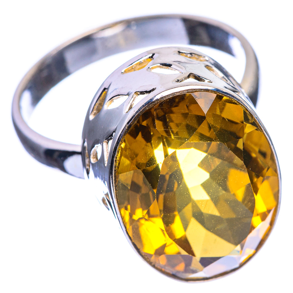 Faceted Citrine Ring Size 9.75 (925 Sterling Silver) R144123