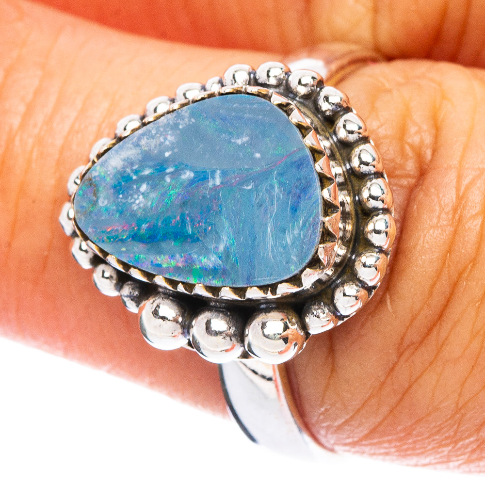 Rare Doublet Opal Ring Size 7.5 (925 Sterling Silver) R6873