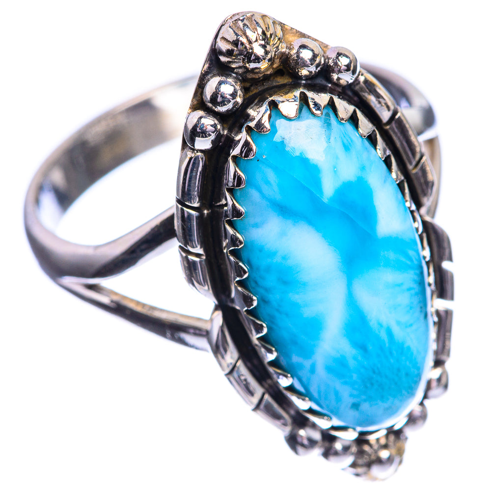 Larimar 925 Sterling Silver Ring Size 9.5