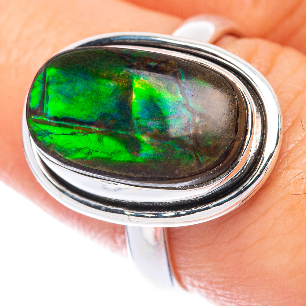 Ammolite Ring Size 8.5 (925 Sterling Silver) R144985