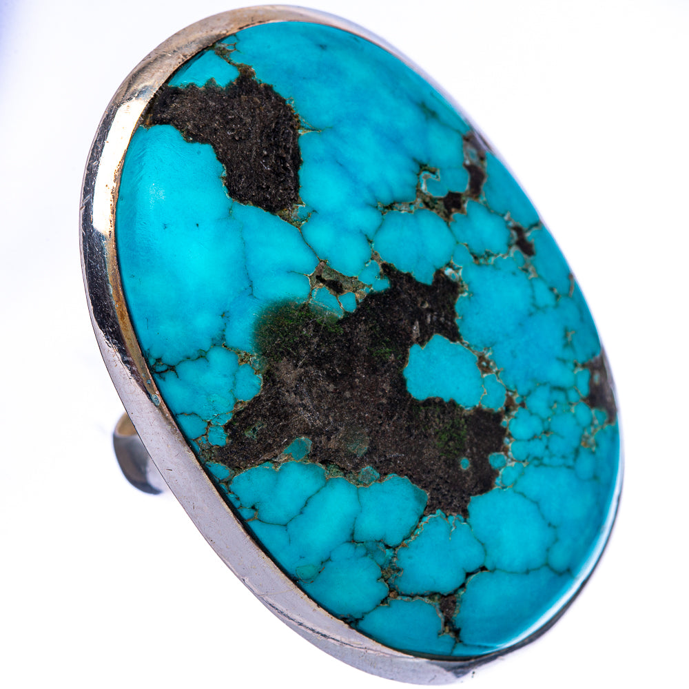 Gigantic Tibetan Turquoise Ring Size 9.75 (925 Sterling Silver) R146035