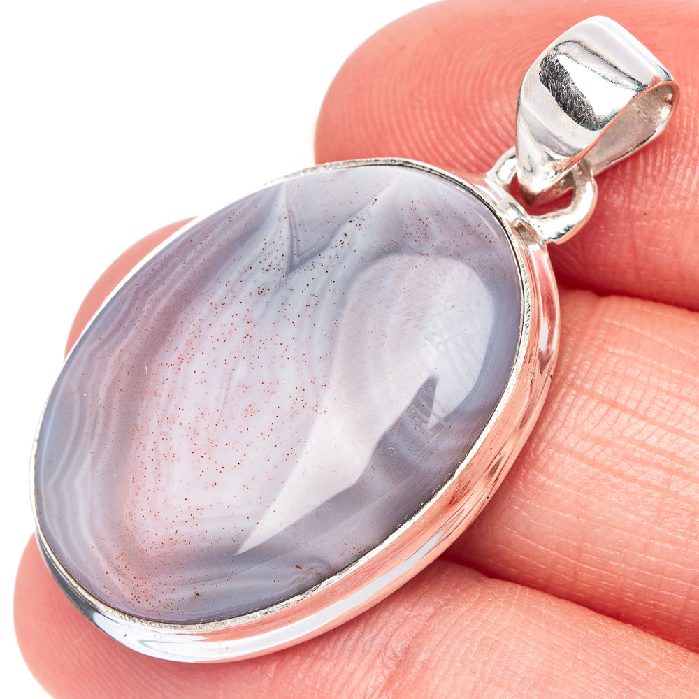 Botswana Agate Pendant 1 1/2" (925 Sterling Silver) P41413