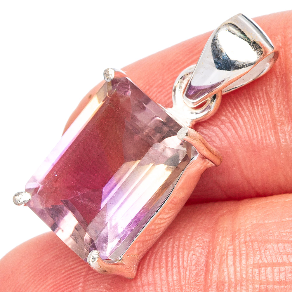 Faceted Ametrine Pendant 7/8" (925 Sterling Silver) P43013