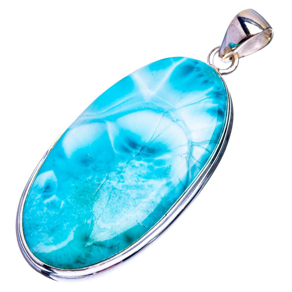 Larimar Pendant 2 1/8" (925 Sterling Silver) P38806