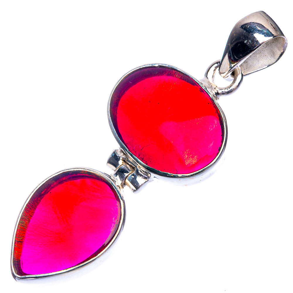 Aura Opal Pendant 1 3/4" (925 Sterling Silver) P39174