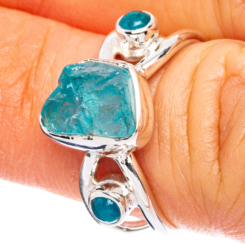 Blue Fluorite 925 Sterling Silver Premium Ring Size 5.75 (925 Sterling Silver) R6488