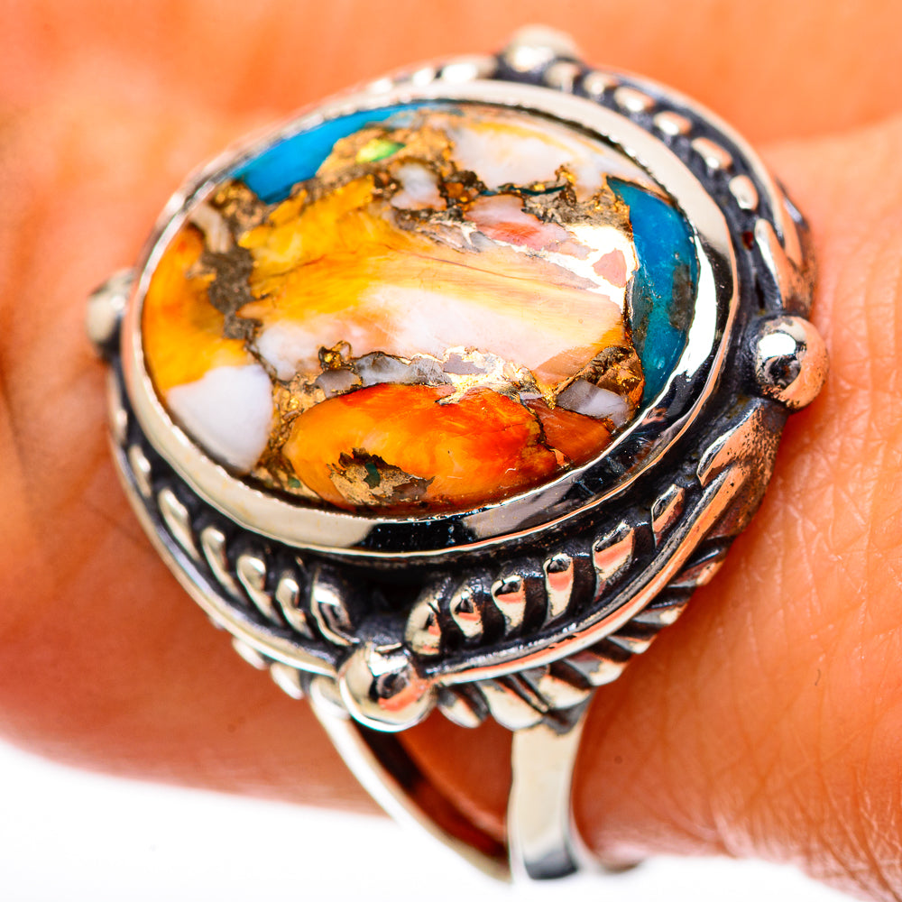 Spiny Oyster Turquoise Ring Size 9 (925 Sterling Silver) RING139068