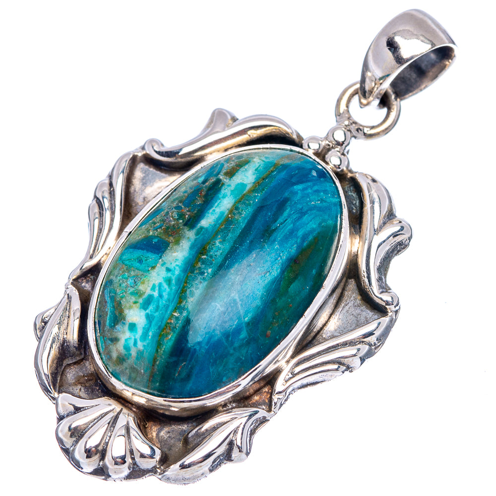 Rare Premium Peruvian Opal Pendant 1 7/8" (.925 Sterling Silver)