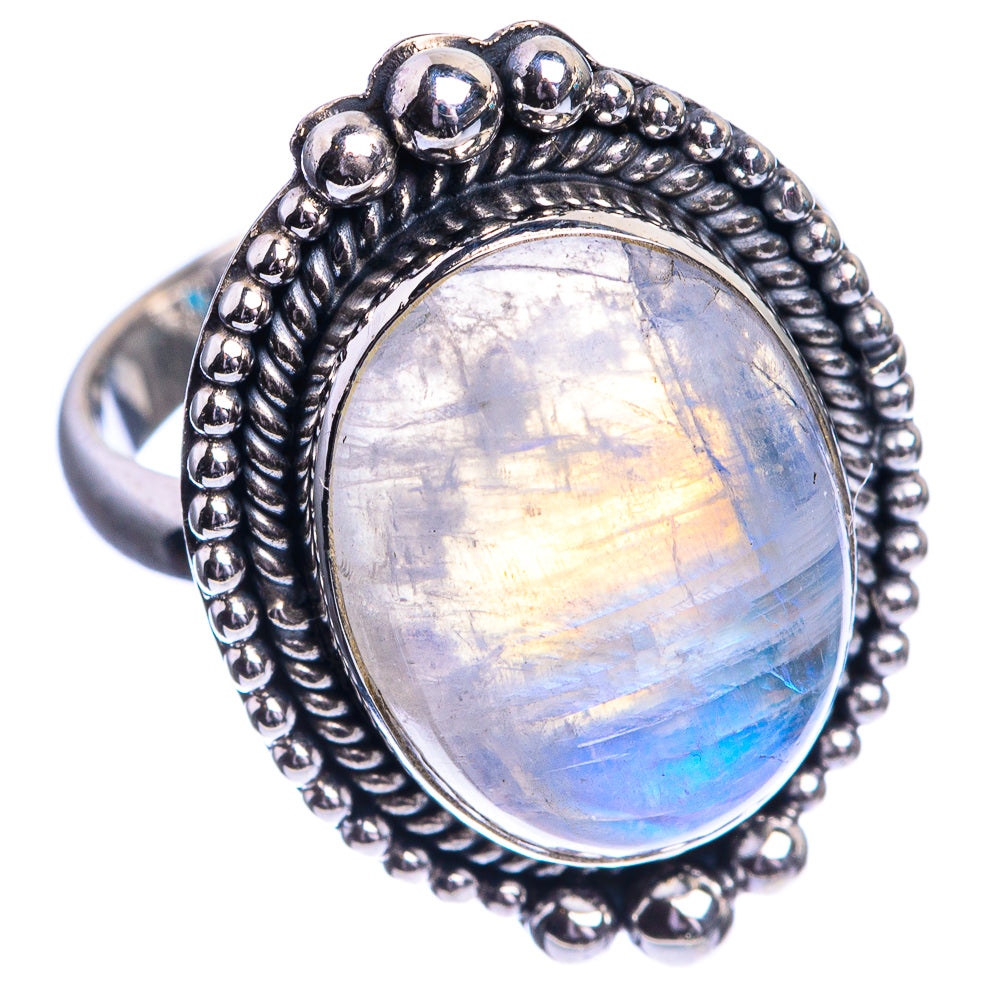 Rainbow Moonstone Ring Size 7 (925 Sterling Silver) R144103
