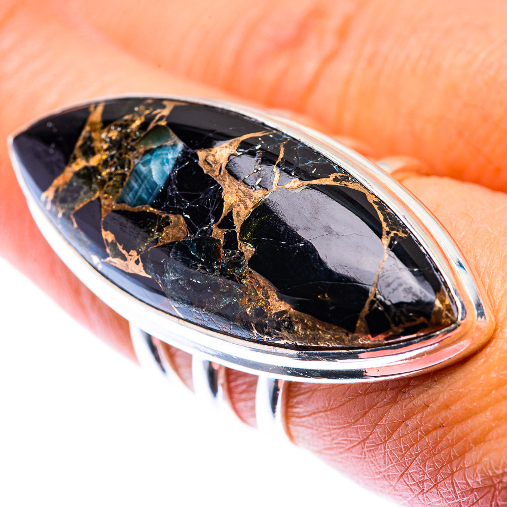Large Mohave Black Onyx Ring Size 7 (925 Sterling Silver) RING140258