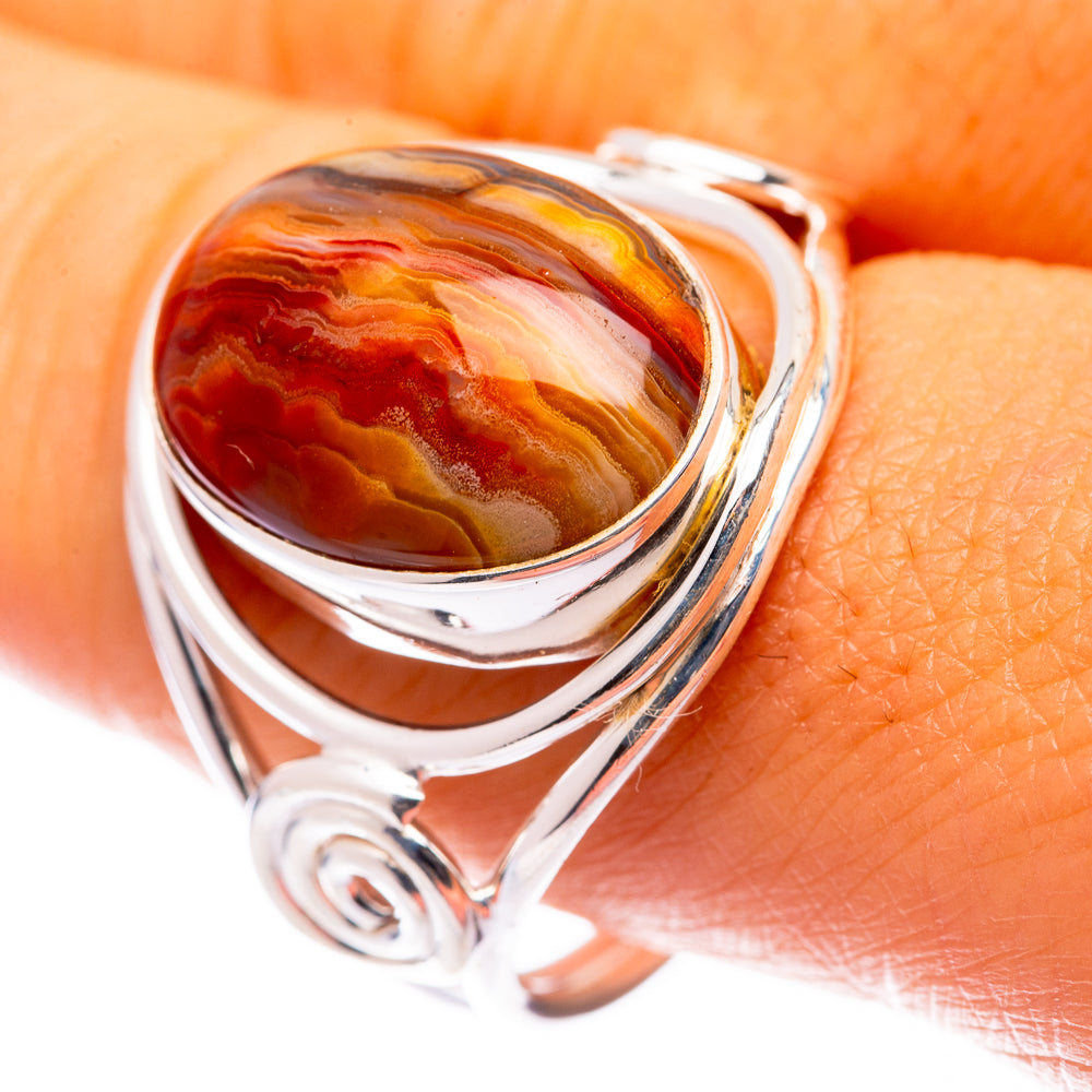 Laguna Lace Agate Ring Size 10.5 (925 Sterling Silver) R140913