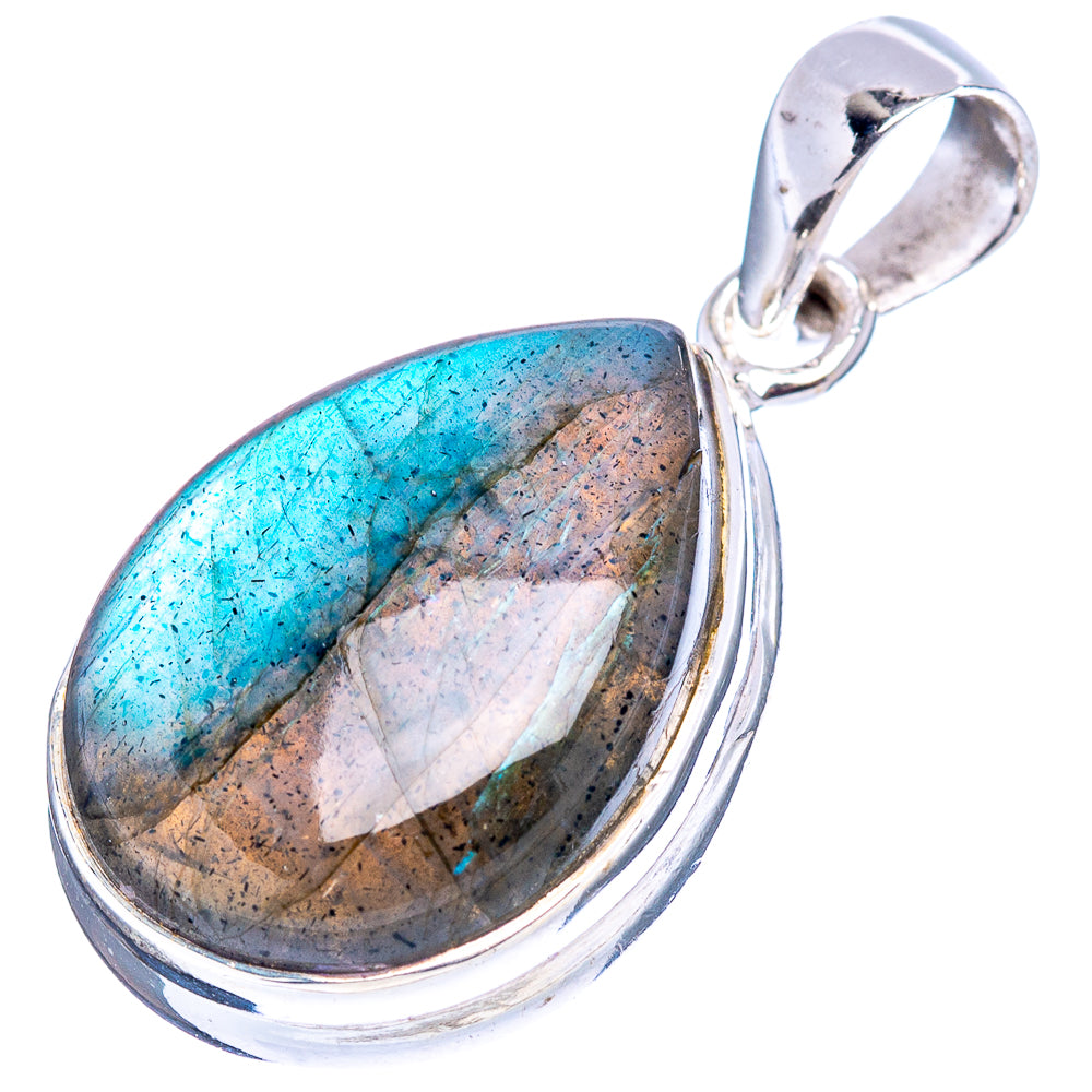 Labradorite Pendant 1 1/4" (.925 Sterling Silver)