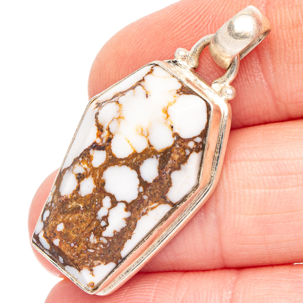 Wild Horse Jasper Pendant 1 3/8" (.925 Sterling Silver)