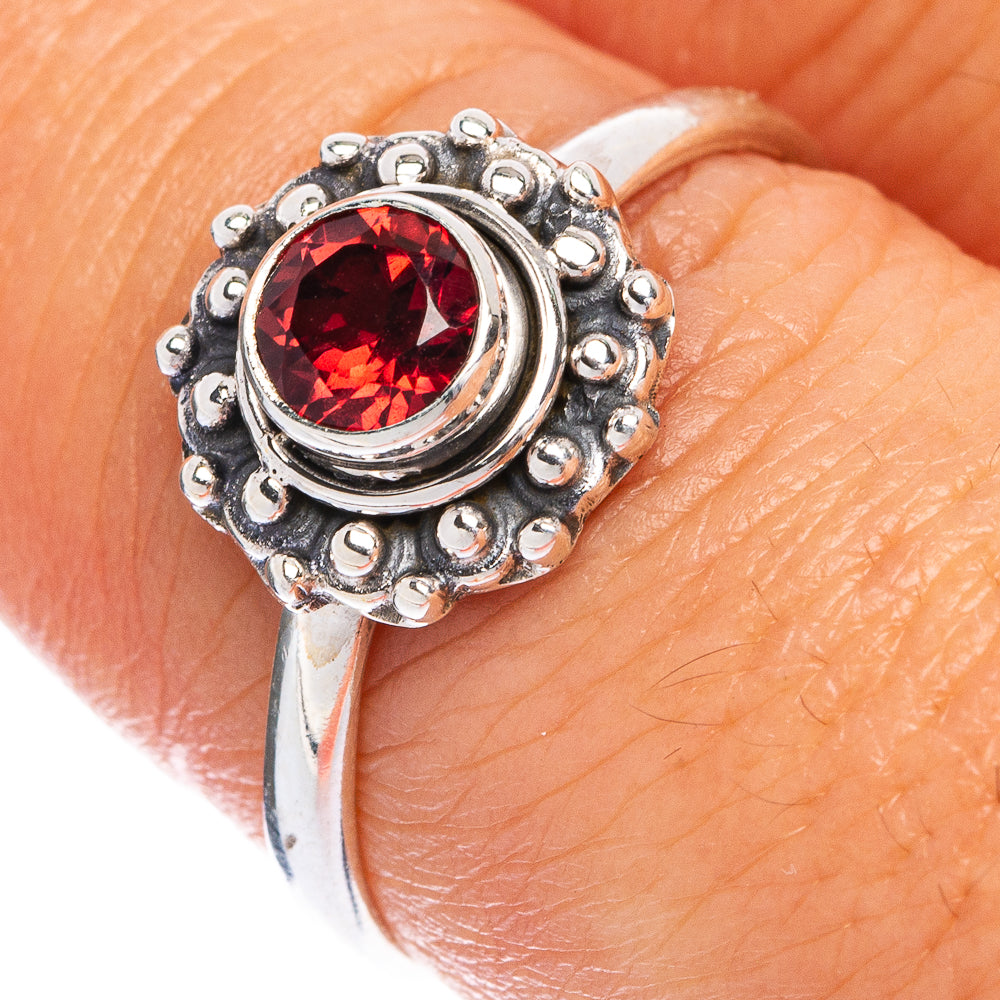 Garnet Dainty Ring Size 8 (925 Sterling Silver) R145395