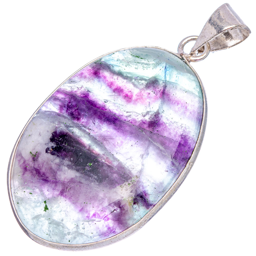 Fluorite Pendant 2" (Silver Plated)