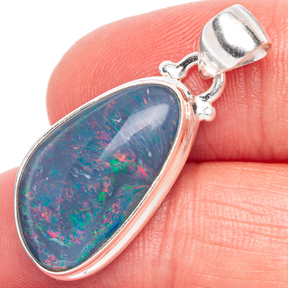 Rare Triplet Opal Pendant 1 1/4" (925 Sterling Silver) P40476