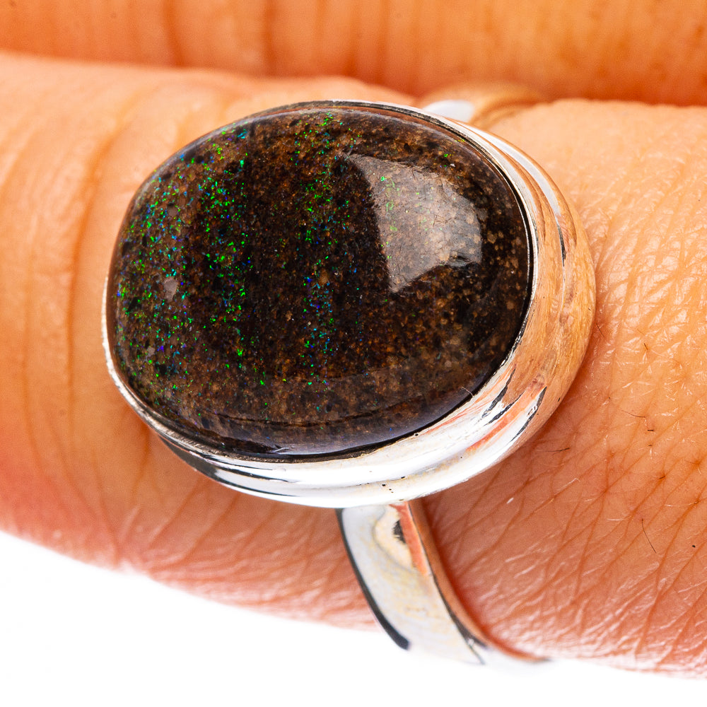 Rare Matrix Opal Ring Size 9 (925 Sterling Silver) R4173