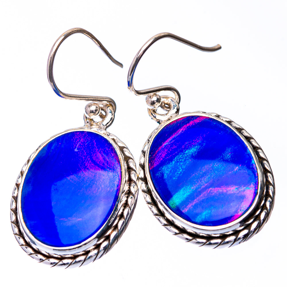 Aura Opal Earrings 1 3/8" (925 Sterling Silver) E432302