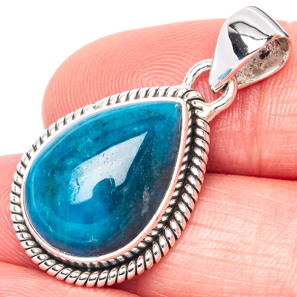 Rare Apatite Pendant 1 1/4" (925 Sterling Silver) P40943
