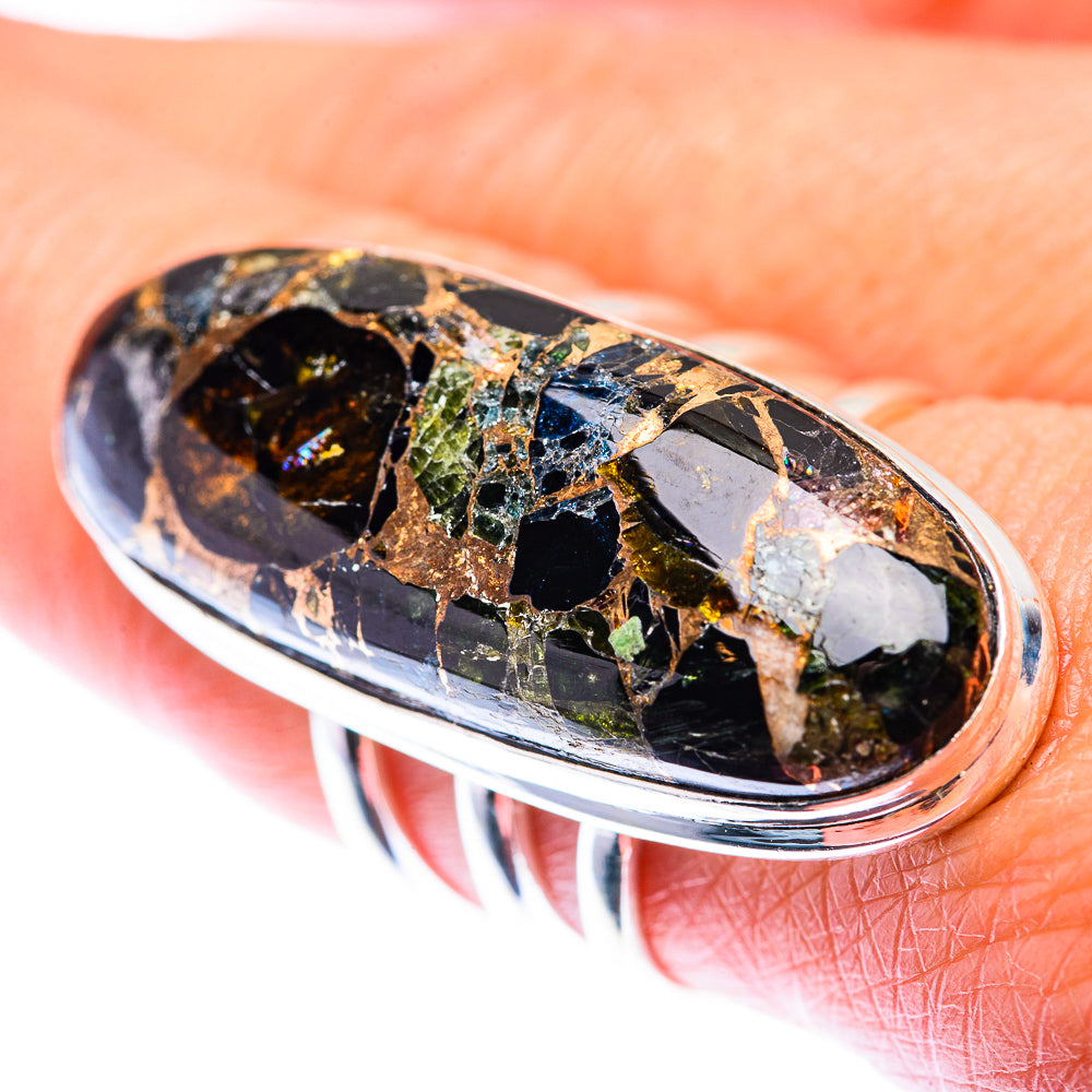 Large Mohave Black Onyx Ring Size 8.25 (925 Sterling Silver) RING140191