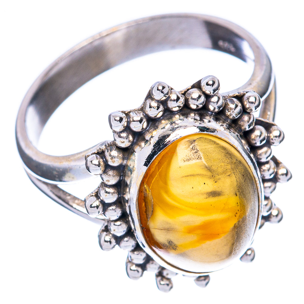 Amber Ring Size 7 (925 Sterling Silver) R2953