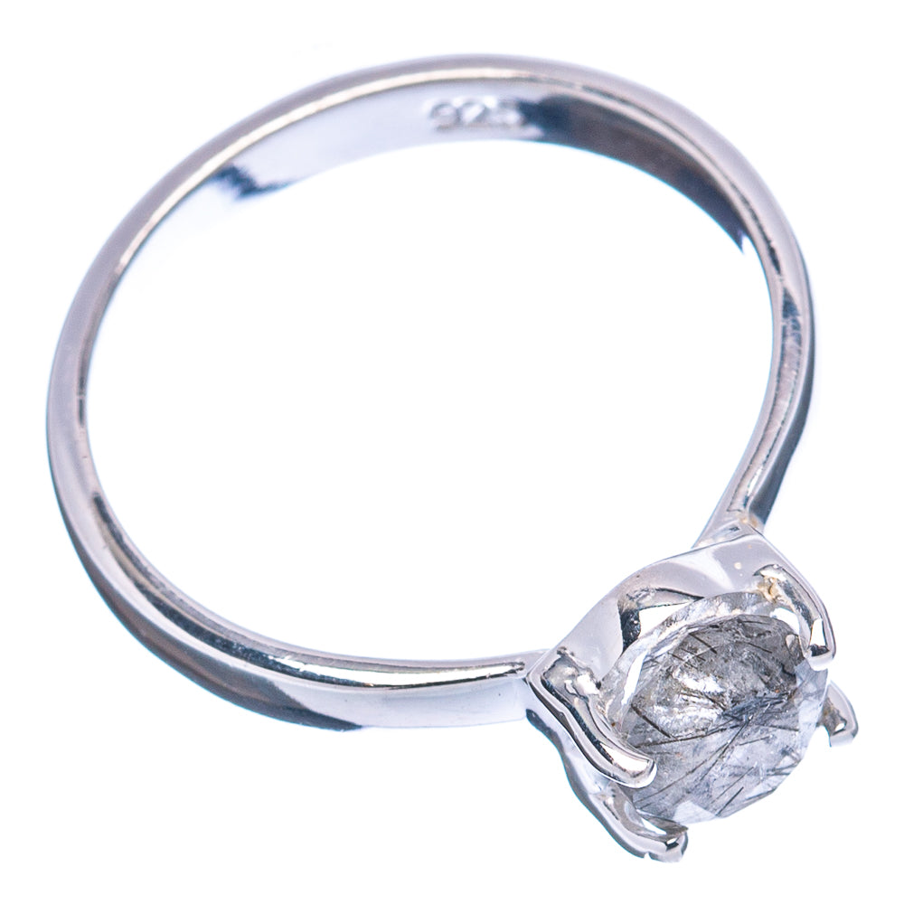 Tourmalinated Quartz Ring Size 6 (.925 Sterling Silver)