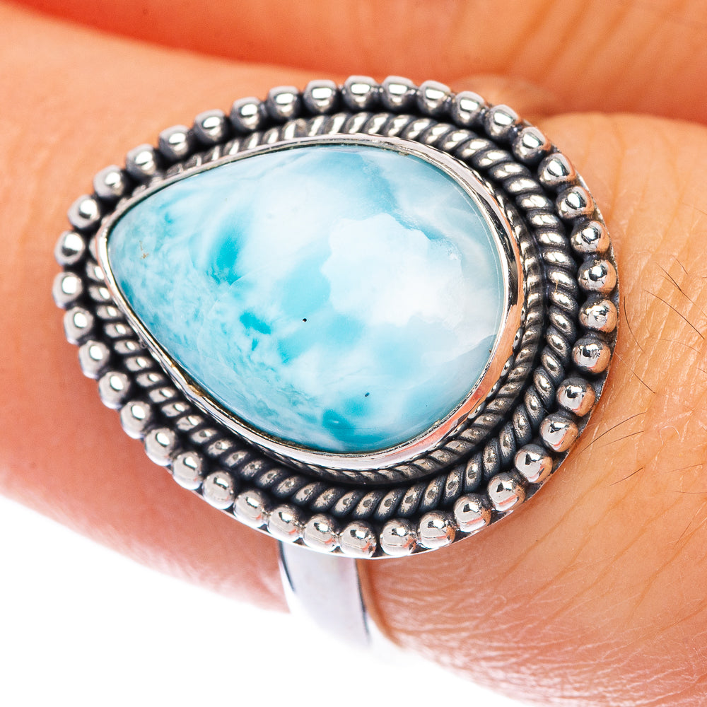Larimar Ring Size 6.75 (925 Sterling Silver) R144708