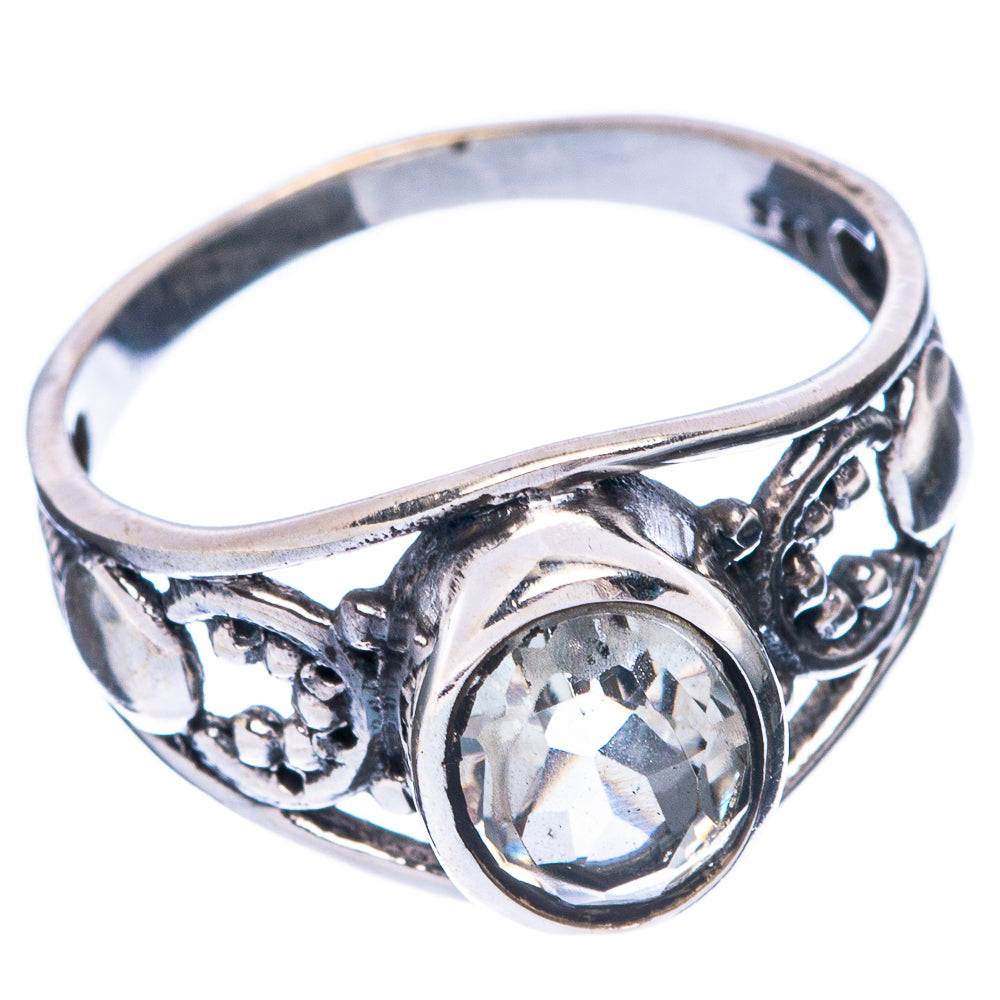 White Quartz Dainty Ring Size 6.5 (925 Sterling Silver) R6018