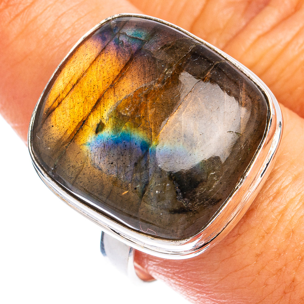 Labradorite Ring Size 9.5 (925 Sterling Silver) R8448