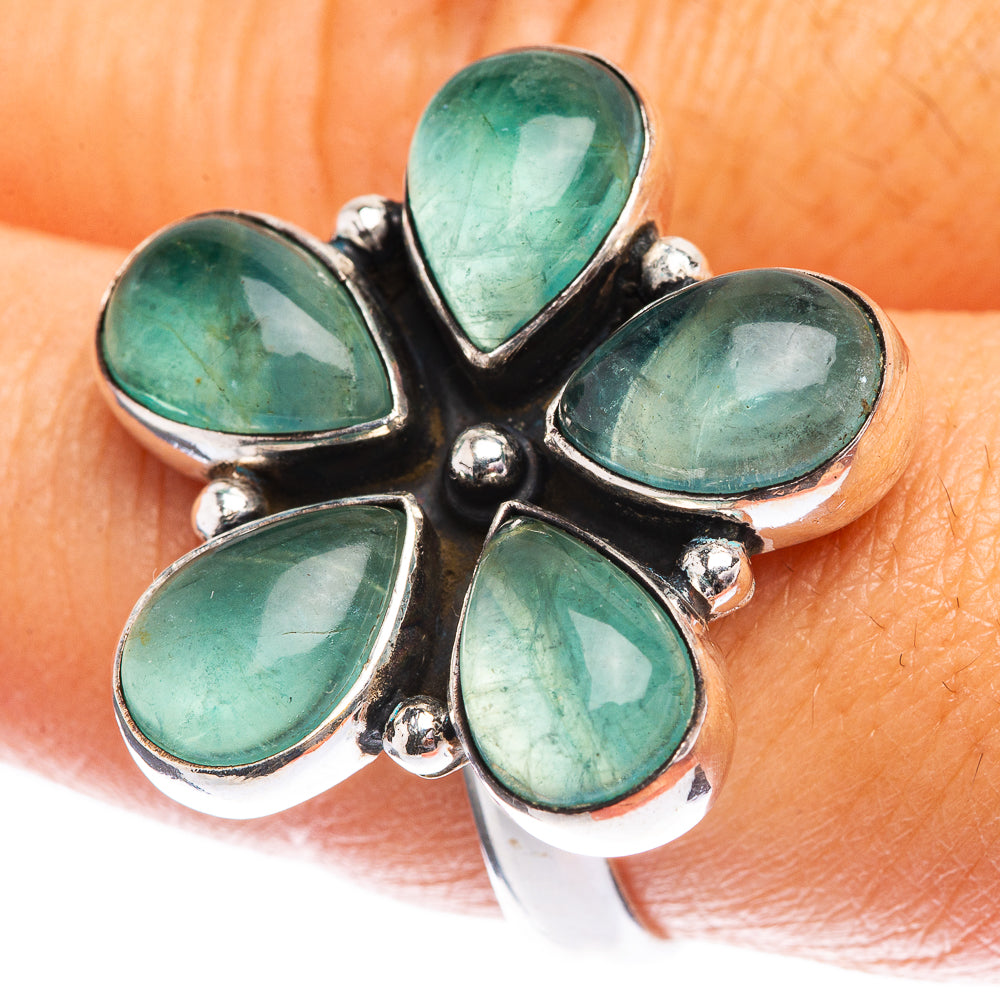 Blue Fluorite Ring Size 8.75 (925 Sterling Silver) R142710