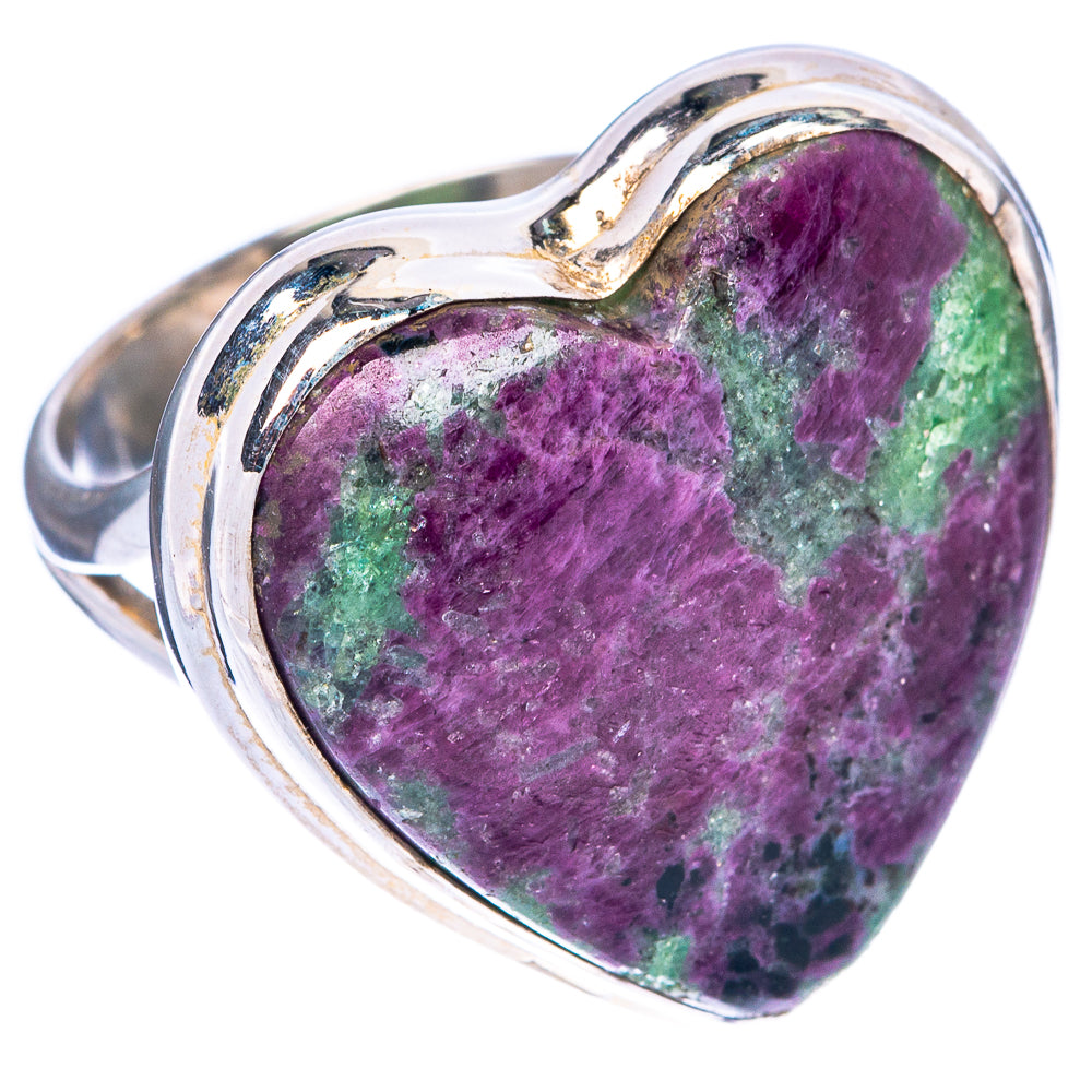 Ruby Zoisite Heart Ring Size 7 (925 Sterling Silver) R1505