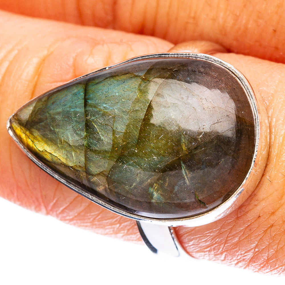 Labradorite Ring Size 8.75 (925 Sterling Silver) R4640