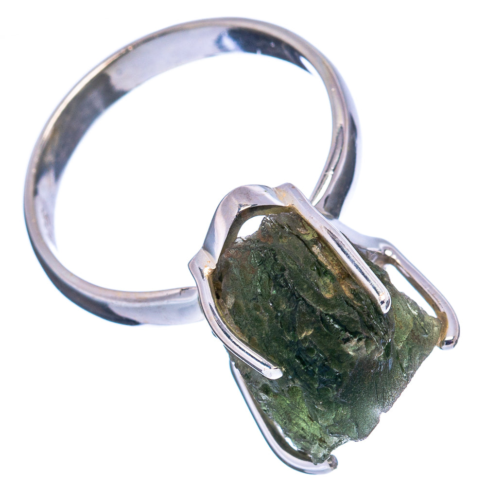 Moldavite Ring Size 7.75 (.925 Sterling Silver)