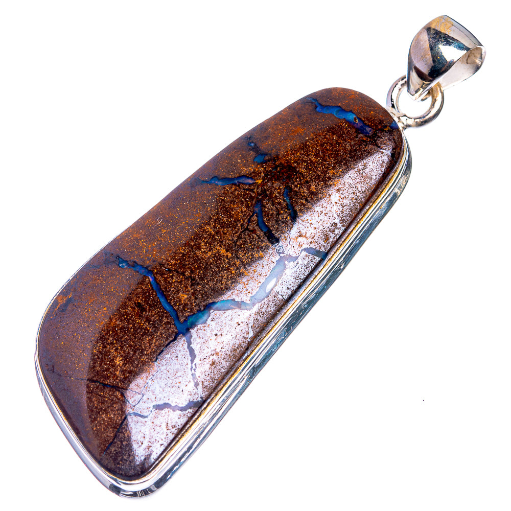 Australia Boulder Opal 925 Sterling Silver Pendant 2 1/4"