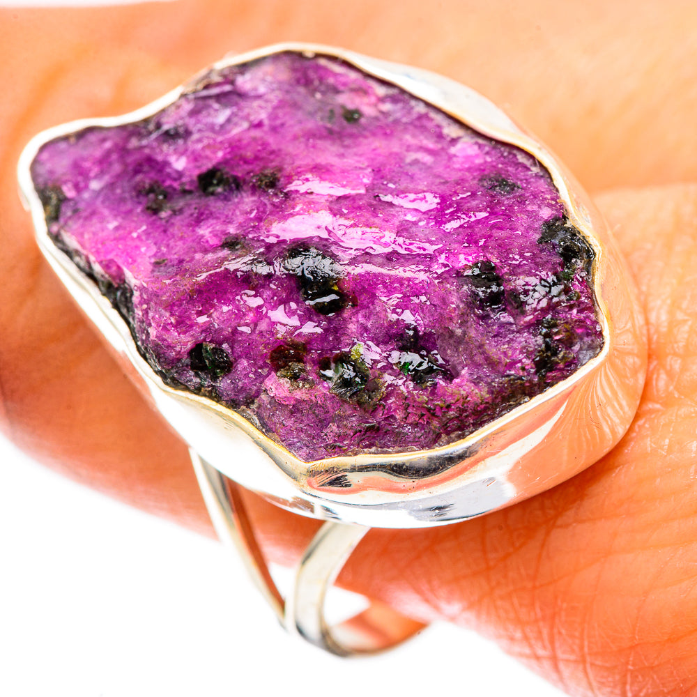 Large Rough Ruby Zoisite Ring Size 11 (925 Sterling Silver) RING137921