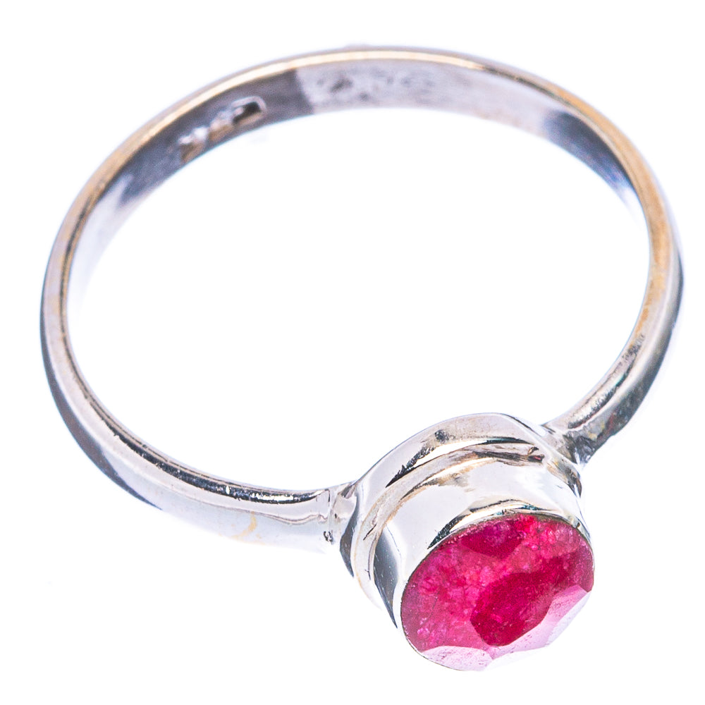 Red Sillimanite Dainty Ring Size 8 (925 Sterling Silver) R5267